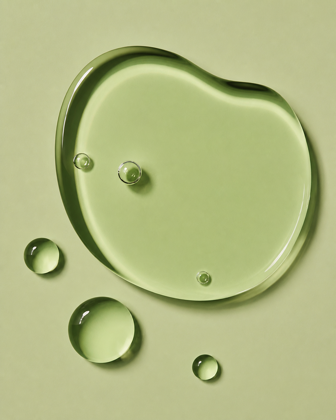 Green serum and droplet texture