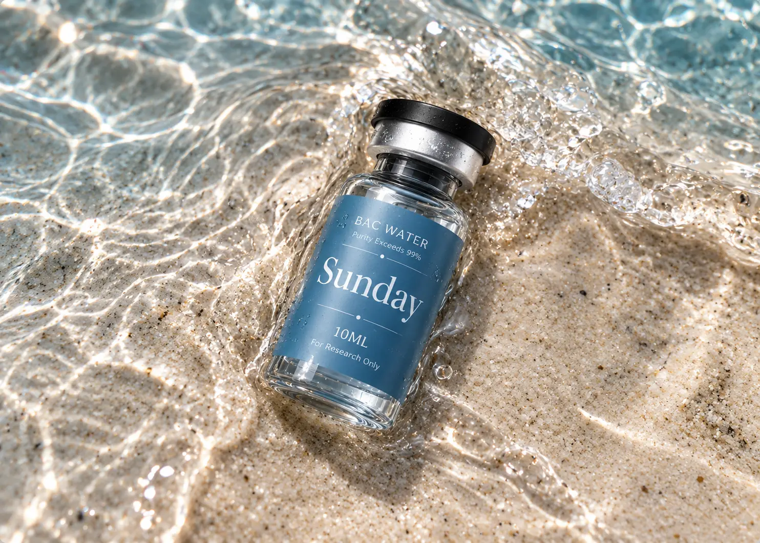 Sunday BAC Water vial in clear water